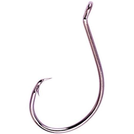 Eagle Claw Lazer Sharp Circle Sea Hook, Size 40, Needle Point, NonOffset, Up Eye, Platinum Black, 5PK L2222GH-4/0